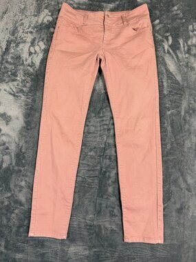 Wax Jean Pink Skinny Jeans Womens Size 13 Stretch Denim Casual Pants
